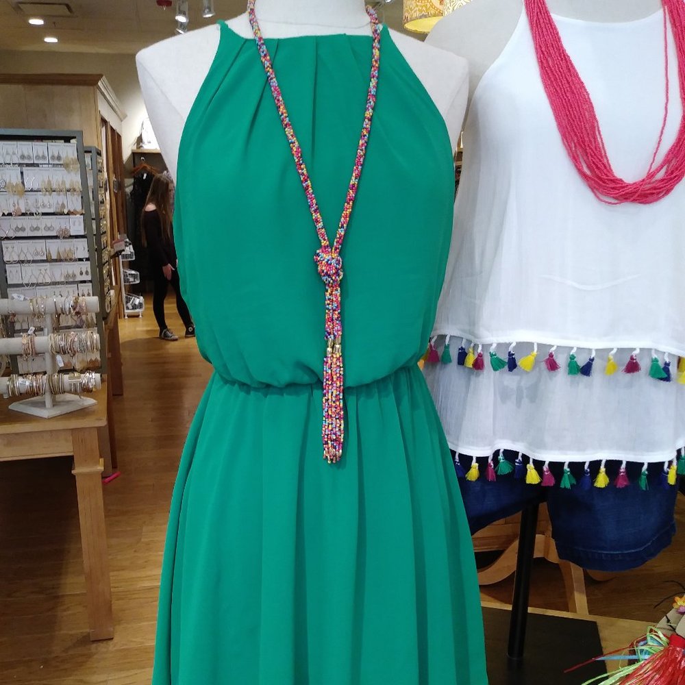 NWT Francesca's sleeveless dress green XS